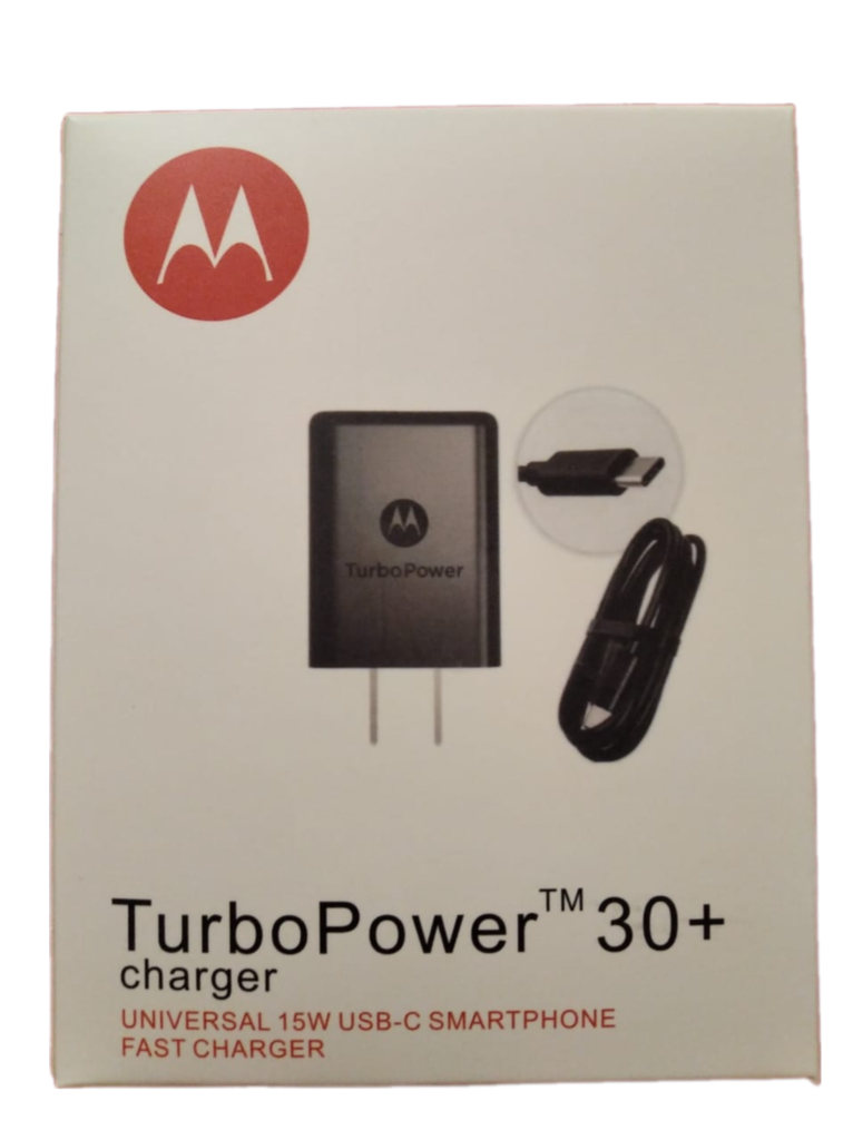 (FT-1313) CARGADOR MOTOROLA 30W CUBO "A" + CABLE "C"
