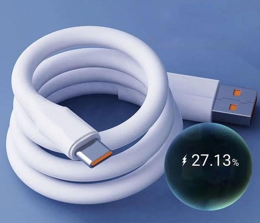 [XFX-61A] CABLE GRUESO V8 BLANCO CARGA RAPIDA XFX-61A