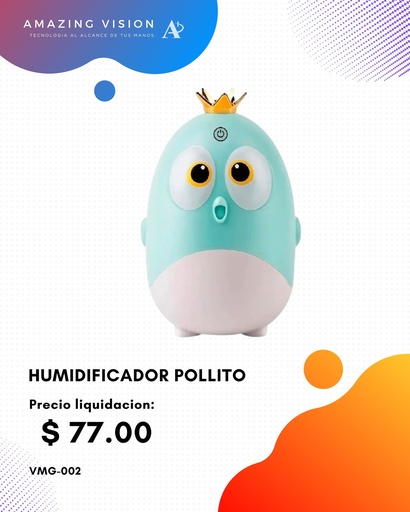 [VMG-002] OFERTA!!DIFUSOR-HUMIDIFICADOR DISEÑO DE POLLITO(VMG-002)