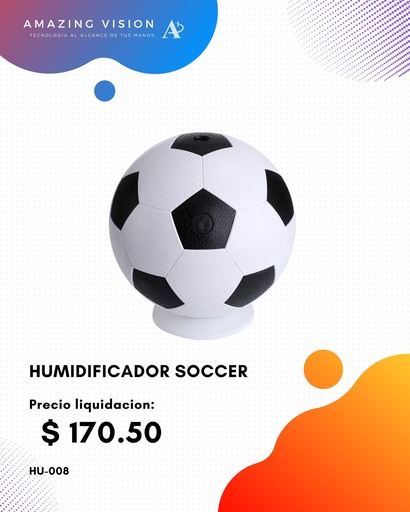 [HU-008] HUMIDIFICADOR COLORES SOCCER(HU-008)