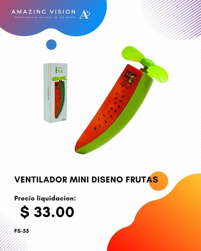 [FS-55] VENTILADOR MINI DISENO FRUTAS (FS-55)