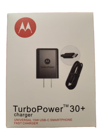 [FT-1313] (FT-1313) CARGADOR MOTOROLA 30W CUBO "A" + CABLE "C"