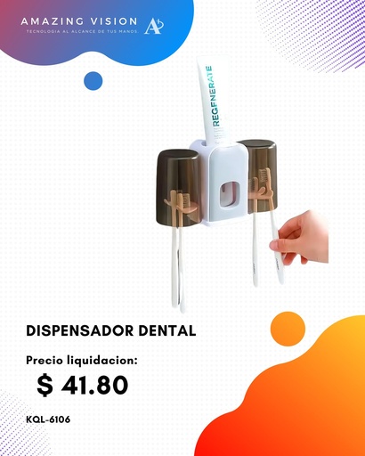 [KQL-6106] KQL-6106 ORGANIZADOR DE CEPILLOS DENTALES CON DISPENSADOR