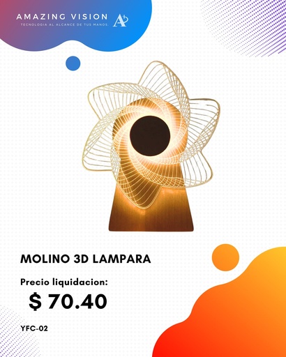 [YFC-02] MOLINO 3D LAMPARA YFC-02