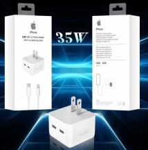 [35WTZ] 35WTZ CARGADOR 35WS CON CABLE DOBLE PURTO USB TIPO C APPLE