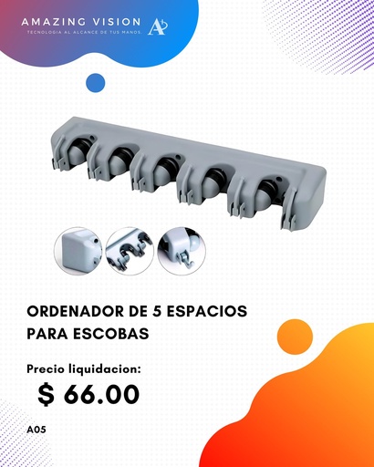 [A05] A05 ORDENADOR DE 5 ESPACIOS PARA ESCOBAS Y MAS