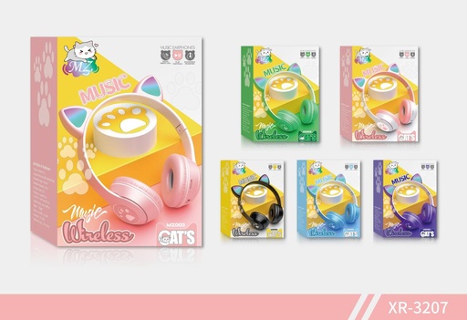 [XR-3207] XR-3207 AUDIFONO BLUETOOTH CON OREJAS DE GATO