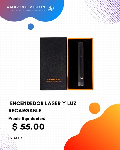 [ENC-007]  ENCENDEDOR LASER Y LUZ RECARGABLE (ENC-007)