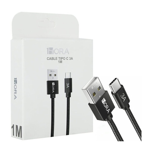 [CAB262] CAB262 Cable usb 1hora tipo tela de 1 metro con entrada tipo c